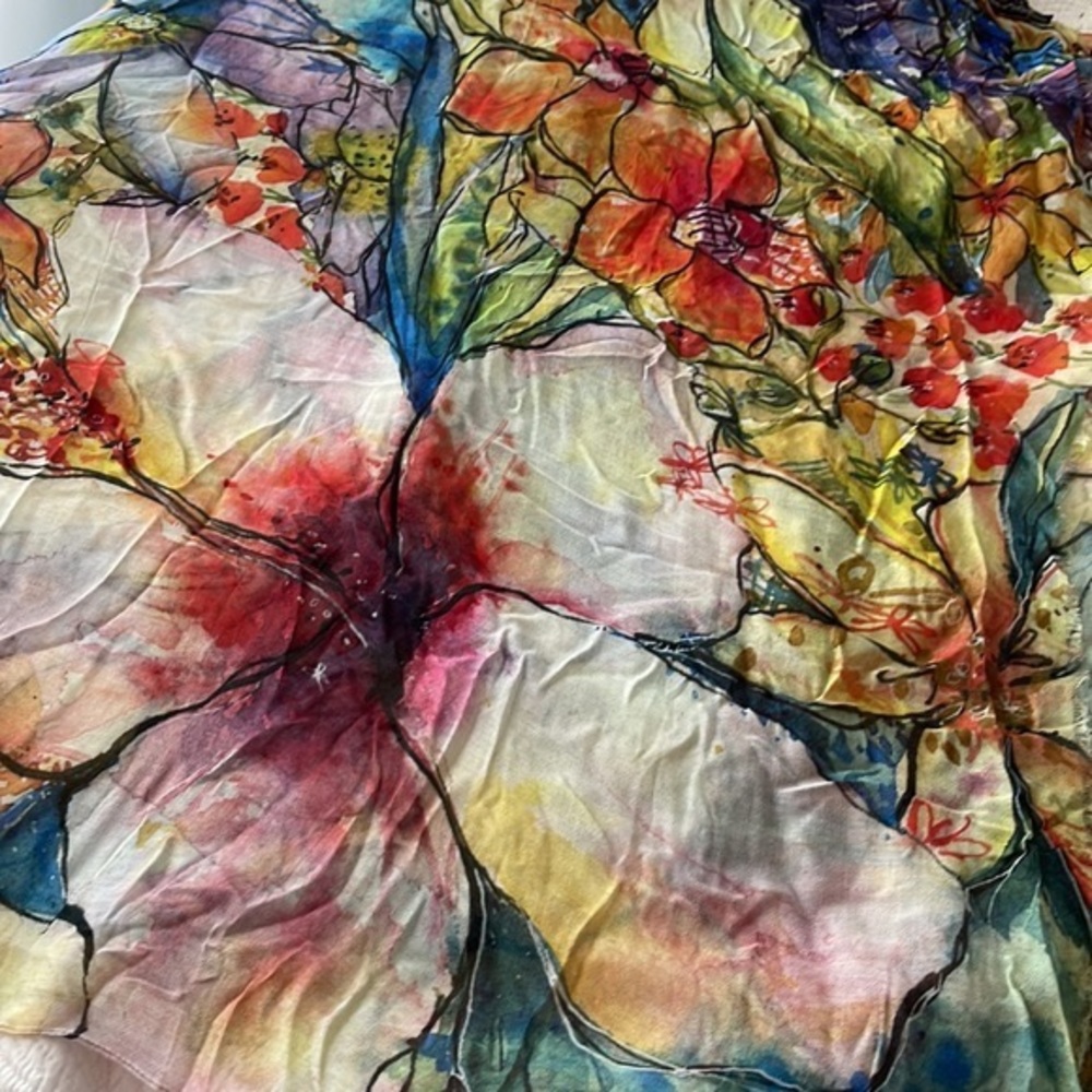 Rebekah Steen Goldfish Kiss Beautiful Things Scarf Sarong Pareo - Picture 14 of 16